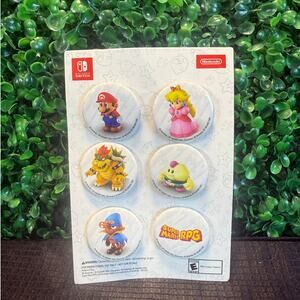 New Super Mario RPG Nintendo Excl Switch Promotional Pin Set 6 Pcs
